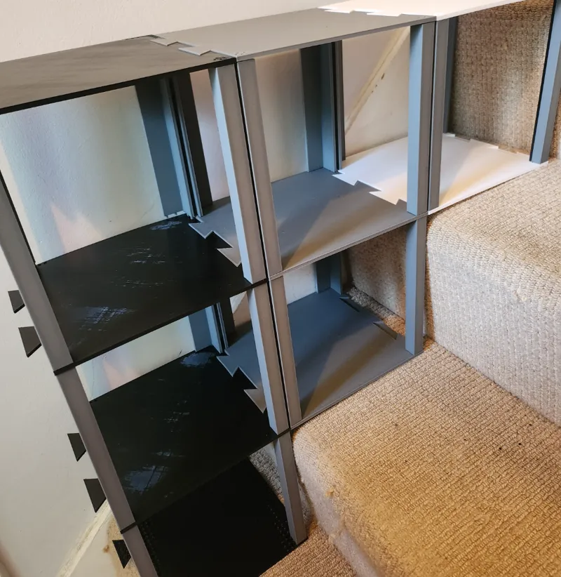 Modular shoe rack/storage for stairs