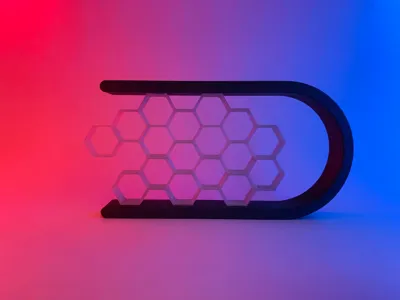 Honey comb minimalist glow in the dark night light