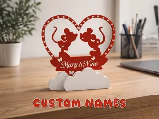 Cuore con Topolini – Custom Names | San Valentino