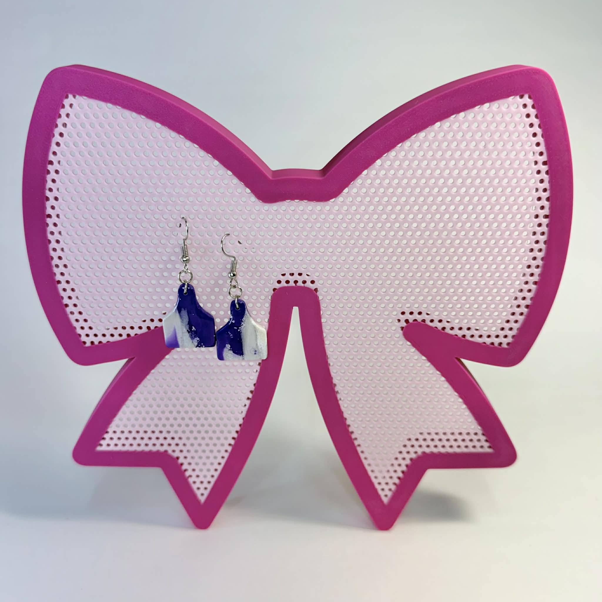 Wall Mounted Bow Earring Holder | Cute Room Decor view 2