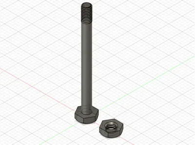 Hex head M3 Screw and 2 mm hex nut