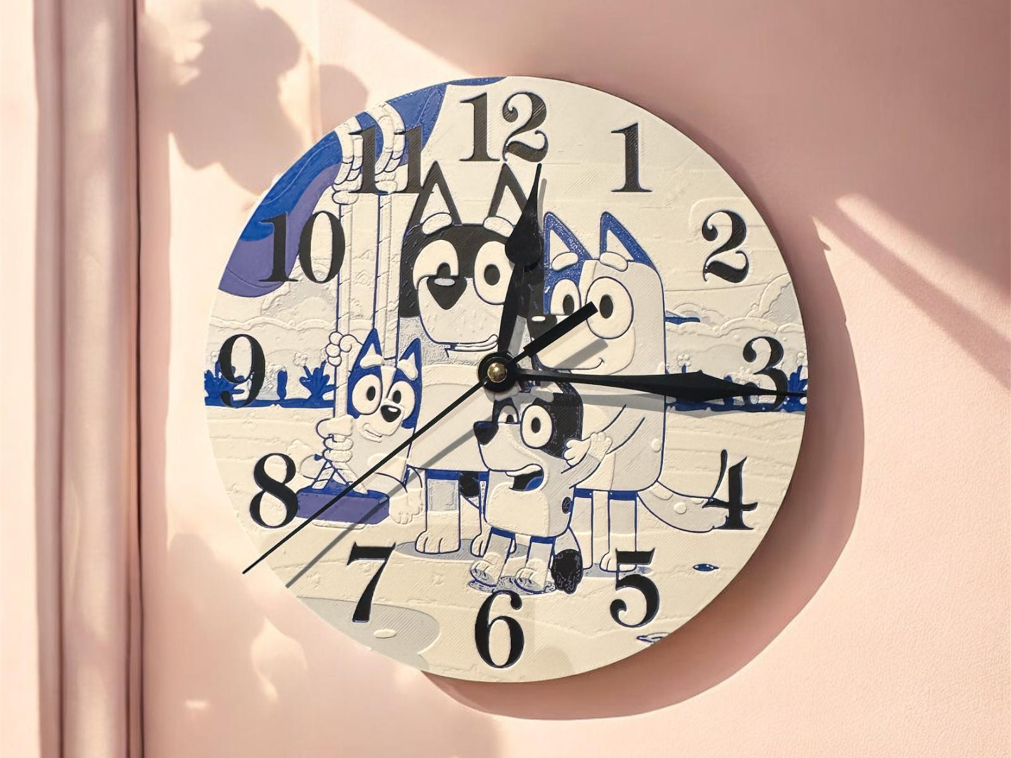 Wall Clock Inspired by Bluey - Bingo Swing