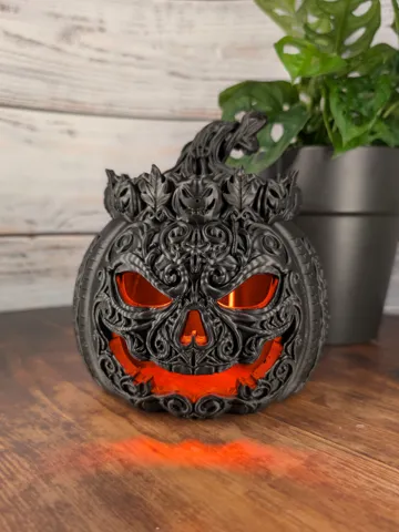 Adorno temático: halloween Haunted Filigree Pumpkin — vista de referencia 2