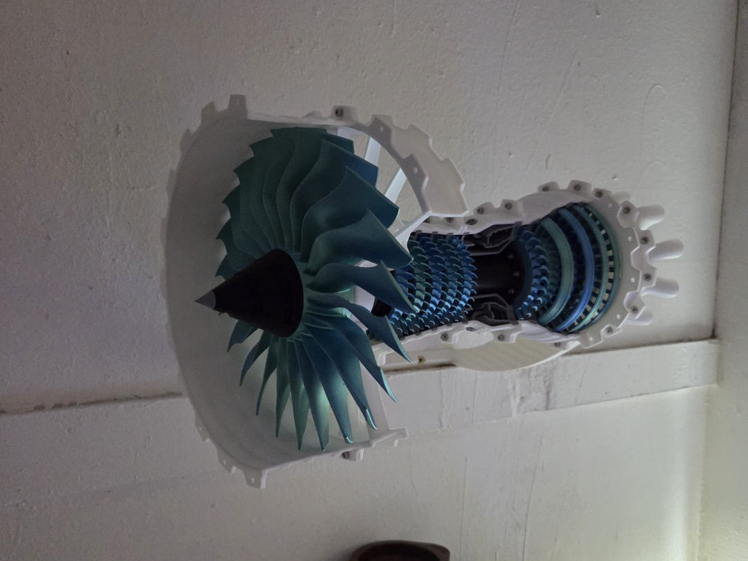 3D Printable Jet Engine Wall Mount