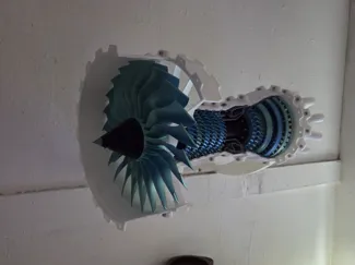 3D Printable Jet Engine Wall Mount
