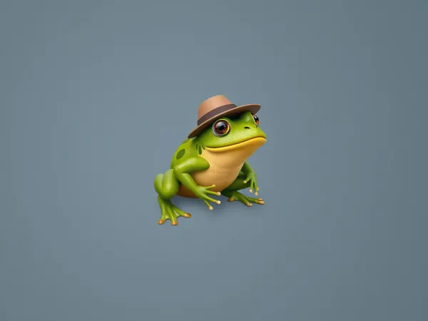 Grenouille avec chapeau