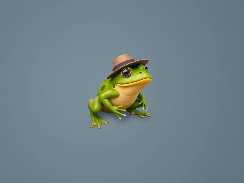 Frog with a hat