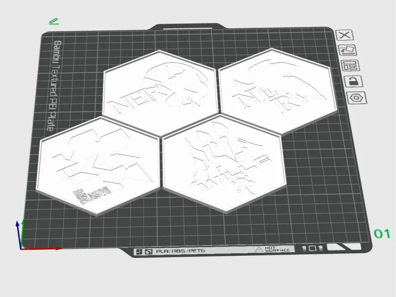 evangelion nerv logo coaster