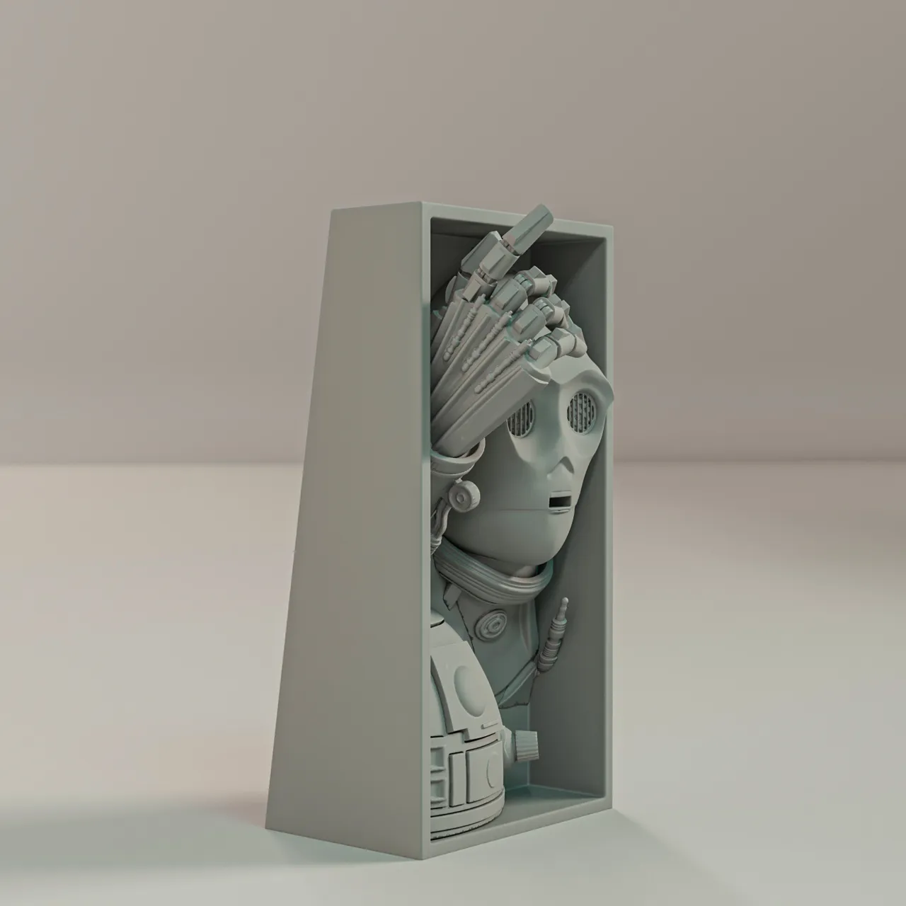 R2D2 and C3P0 Book nook and Wall mount view 3