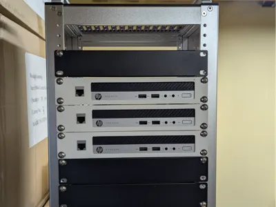 HP G4 400 10-inch 1U Rackmount bracket w/ keystone