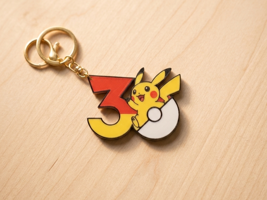 Pokemon 30th Anniversary Keychain: Pikachu