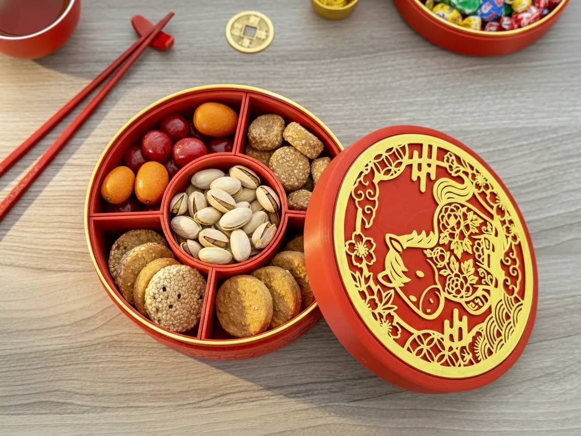 2026 新年糖果盒 (全盒) - 免费 3D 打印模型 - MakerWorld