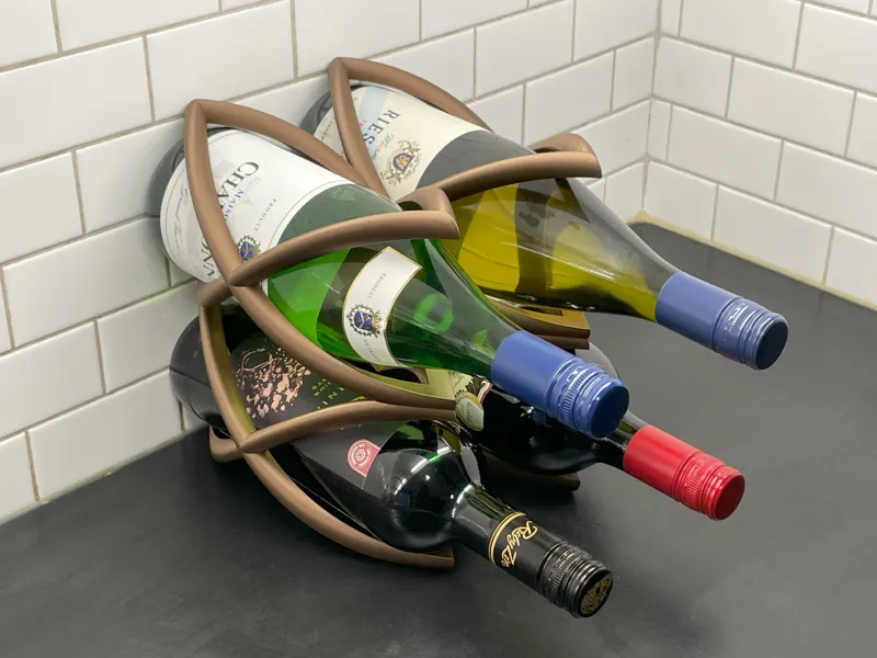 Wine rack for 4 bottles-for 220x220mm print beds