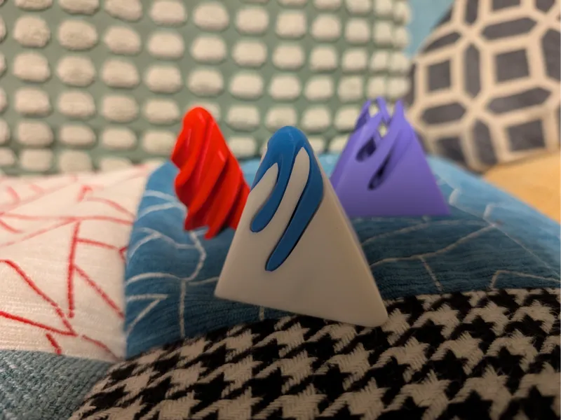 Spiral Vortex Fidget Pyramid Passthrough
