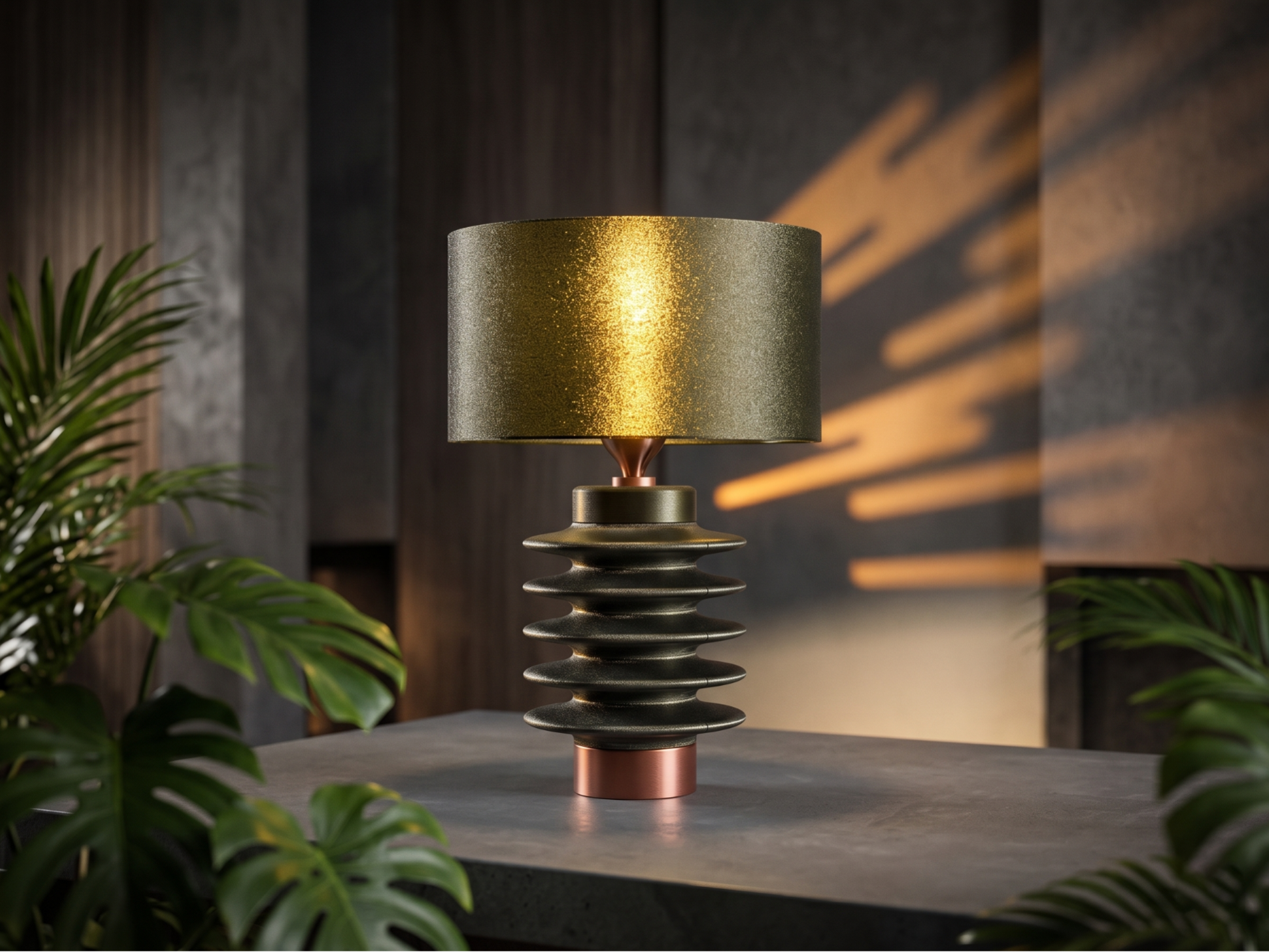 Miniatura de Rivelle Stack Lamp – Contemporary E27 Table Lamp