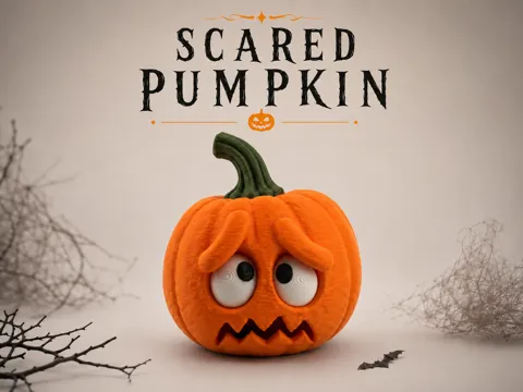 Adorno temático: Scared Pumpkin — referencia de MakerWorld