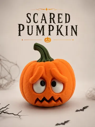 Adorno temático: Scared Pumpkin — vista de referencia 2