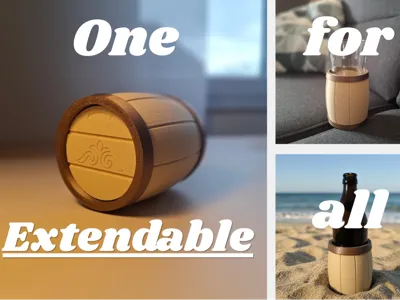 Extendable cupholder barrel