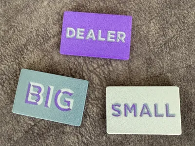 Poker Dealer, Big & Small Blind Tokens/Buttons