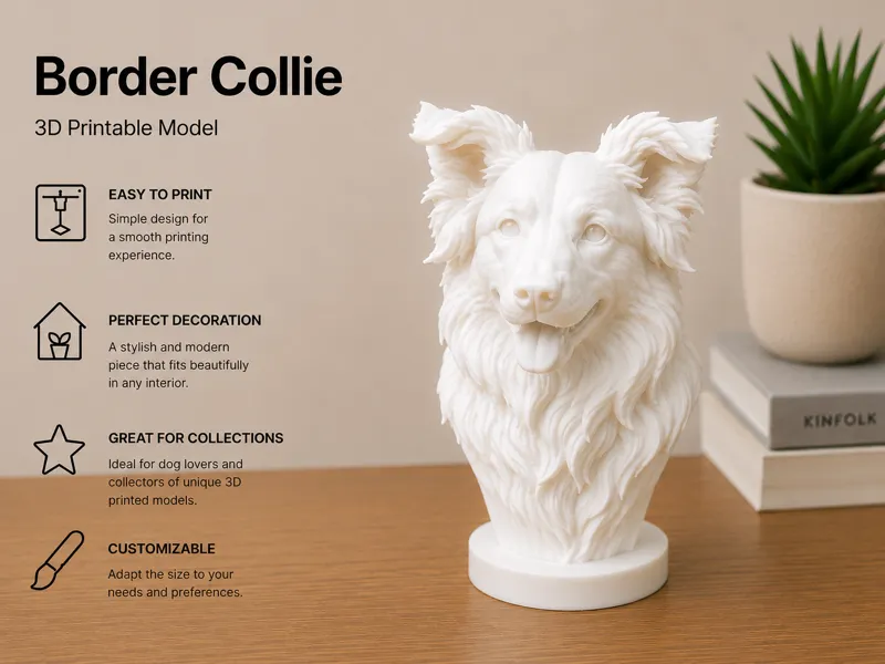 Border Collie Bust