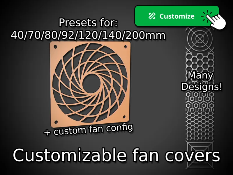 Customizable Fan Cover Grills