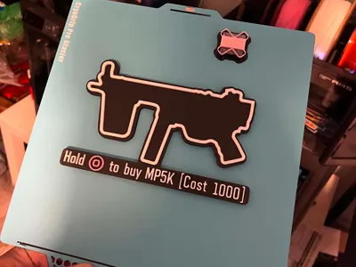 MP5K Wall Prop COD Zombie Inspired Wall Weapon