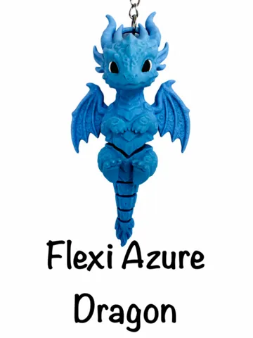 Llavero: Flexi Azure Dragon Keychain - Flexi Tail — vista de referencia 2