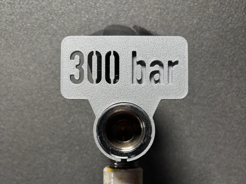 Ventilschild für Druckluftflasche 300bar