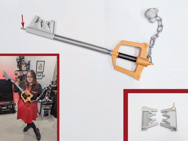 Oversized Keyblade Inspired Key Cover Accessory