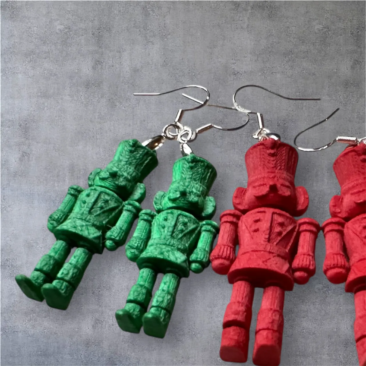 Nutcracker Earrings Holiday Christmas view 2