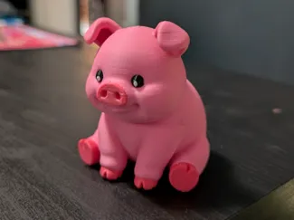 Pig Sitting Down