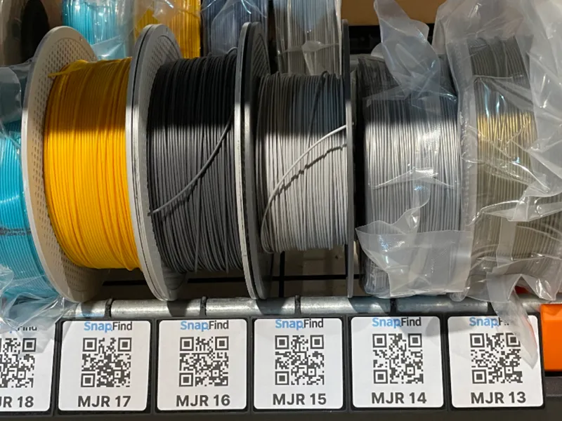 Inventory QR Code Holder - For Filament Rack