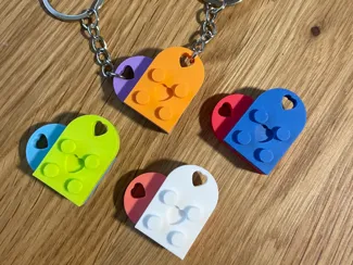 Heart Brick Keychain
