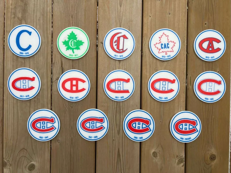 Montréal Canadiens Historical Logo Coasters
