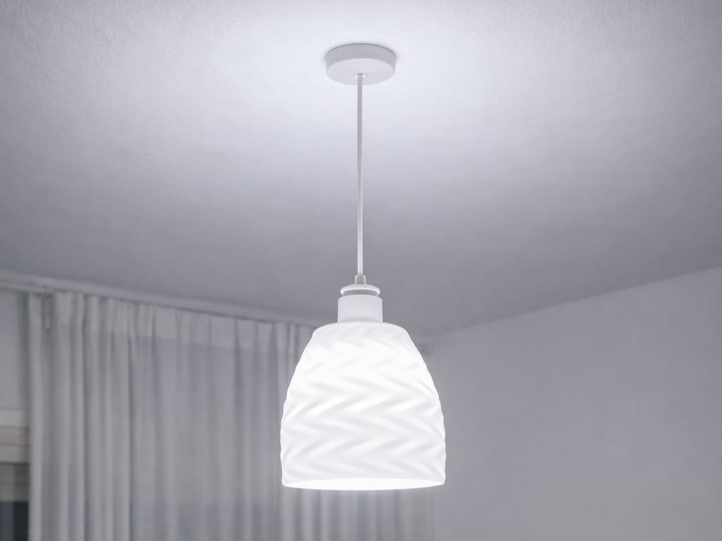 Modern Chevron Wavy Lampshade (Vase Mode) + Hanger