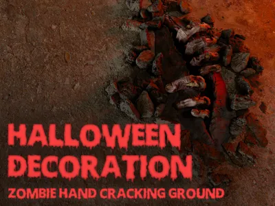 Halloween decoration - Zombie Hand Cracking Ground