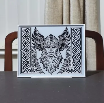 Cuadro decorativo en 3D: Viking Line Art - 2 Color HueForge — vista de referencia 4
