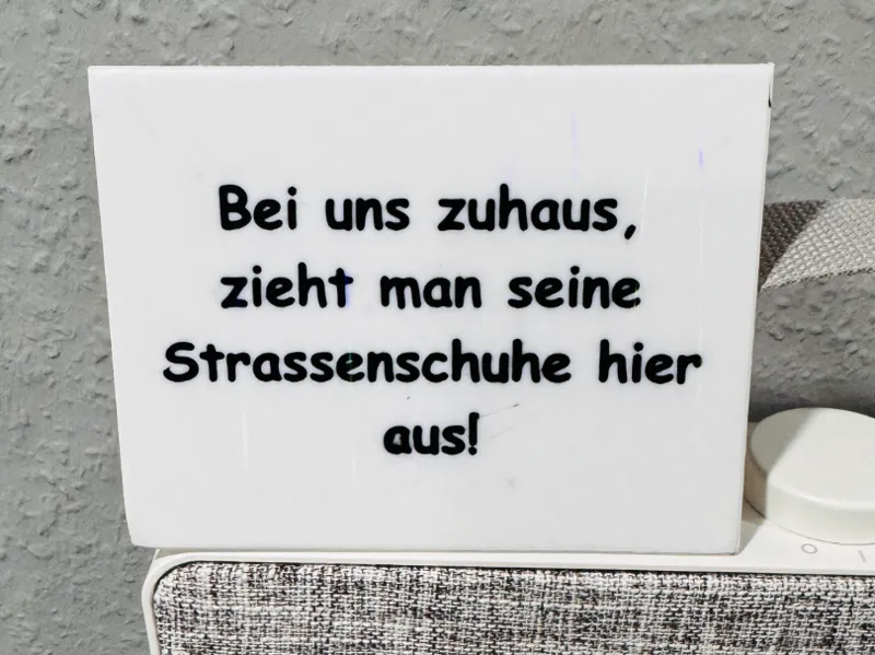 Schild Schuhe aus