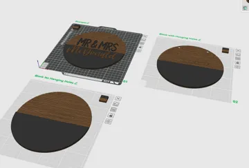 Letrero o emblema decorativo: Custom Personalised Wood Grain Effect Round Plaque — vista de referencia 4