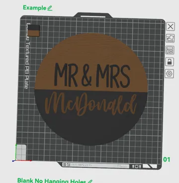 Letrero o emblema decorativo: Custom Personalised Wood Grain Effect Round Plaque — vista de referencia 5