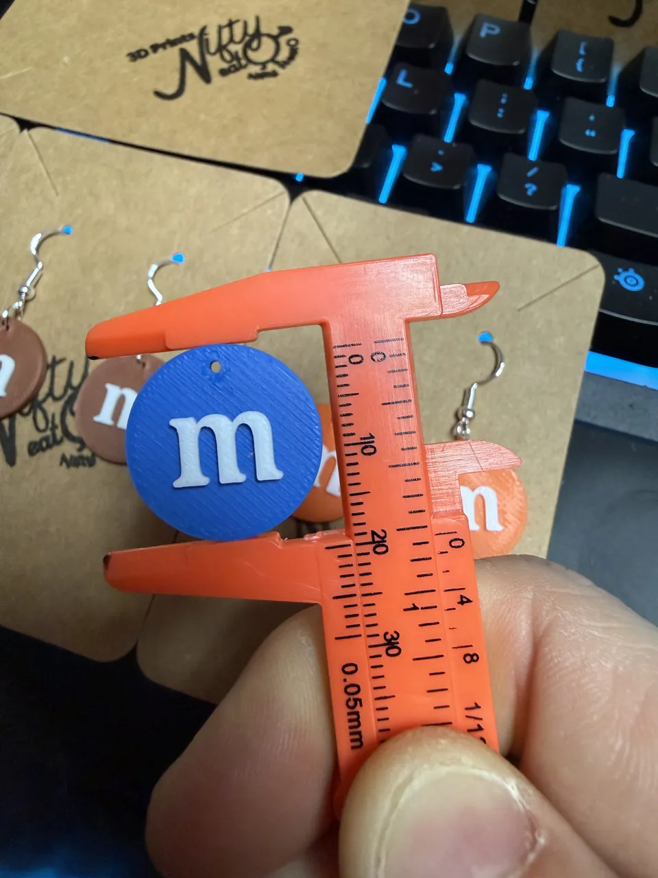M&M earrings view 3