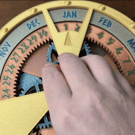 Steampunk Chronometer - Planetary Geared Calendar