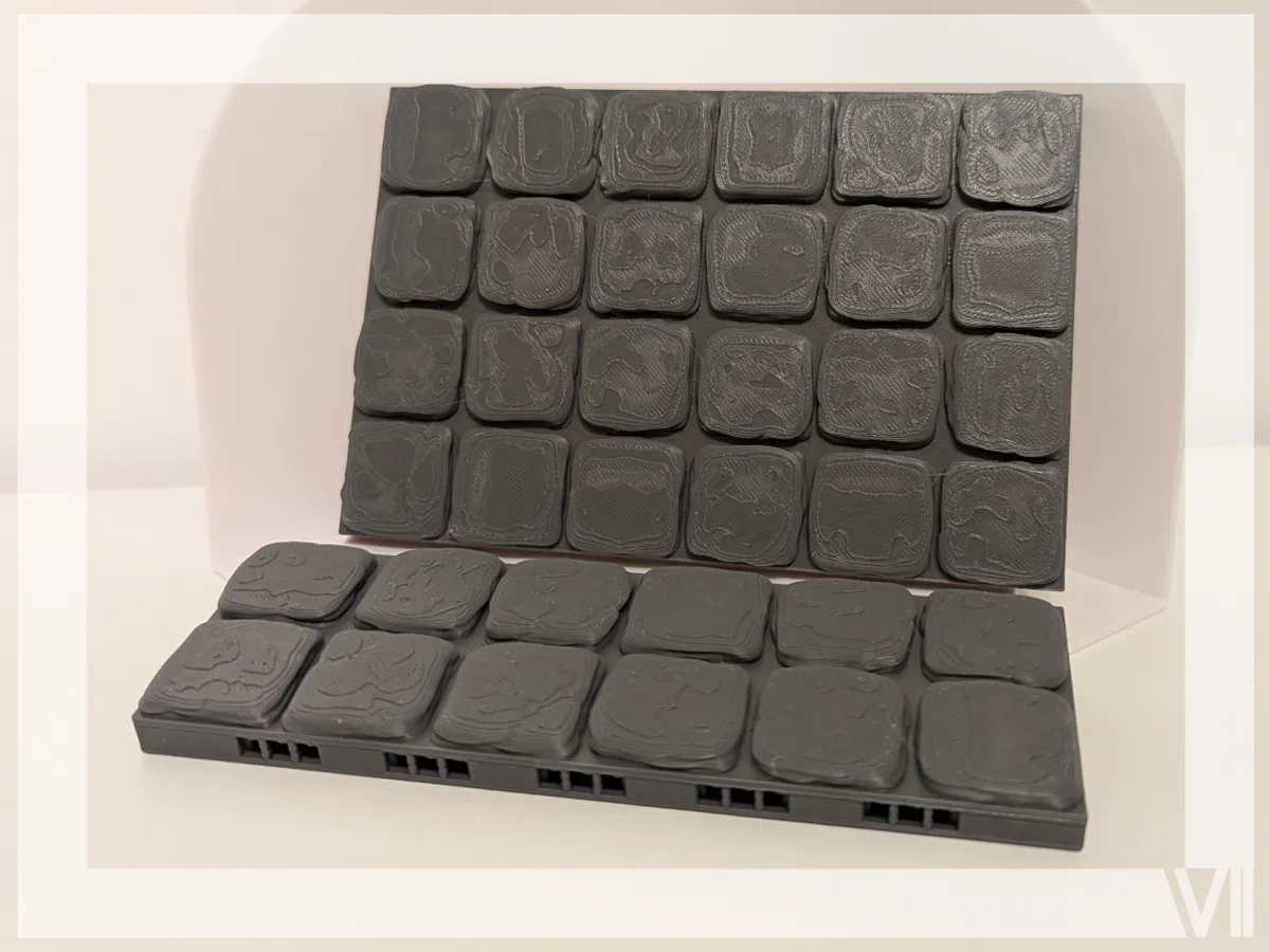Tuiles de donjon en pierre — décor modulaire JDR