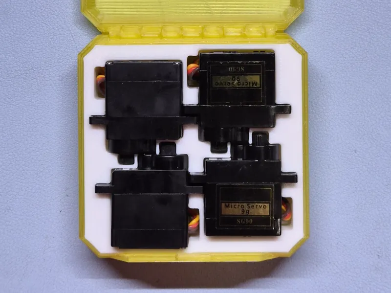 Clamshell Parts Box SG90 Servo Motor enclosure