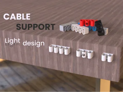 Cable support with screw