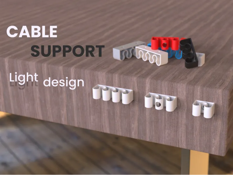 Cable support with screw