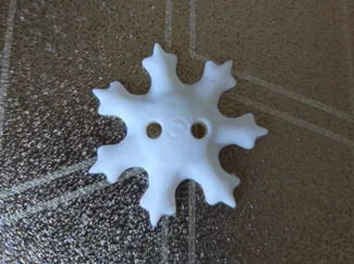 Snowflake Button Knitting Crafting Crocheting
