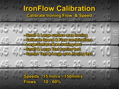 IronFlow Calibration - Small & Large Ironing Test