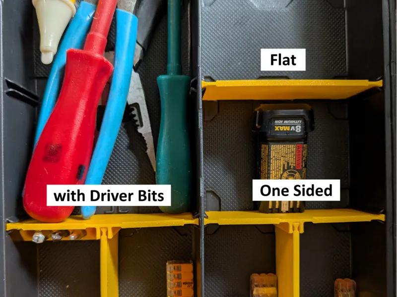 DeWalt 20 Compartment Organizer Dividers & Hex bit