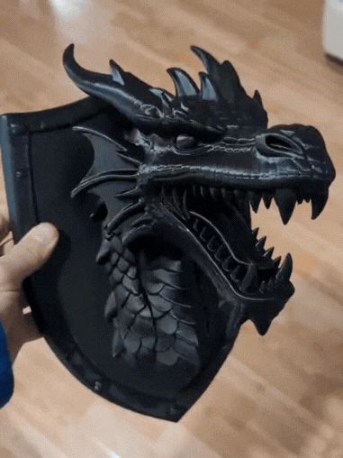 ROARING DRAGON HEAD - Wall Mount Trophy